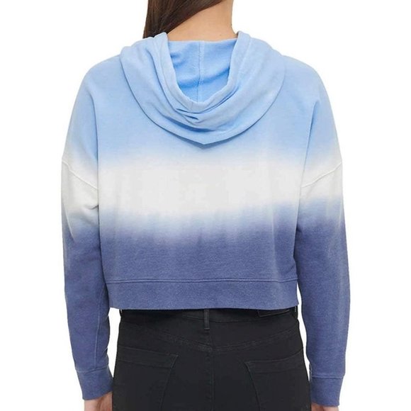 Calvin Klein Tie Dye Crop Hooded Sweatshirt - Picture 11 of 12